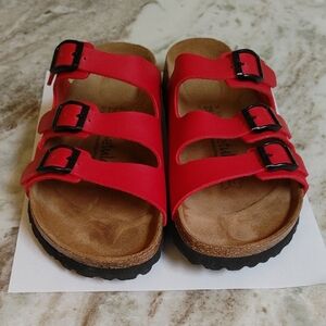 Betula Red Birko-flor Sandals Size 39